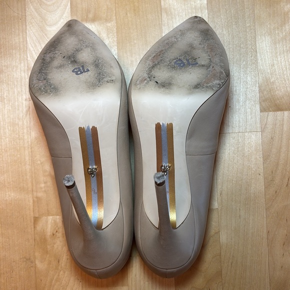 Sam Edelman Danna heels size 9 1/2, great condition, soft beige - Picture 4 of 4